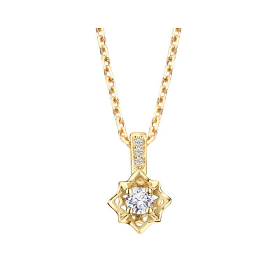 Pendentif Mauboussin Ma Reine d'Amour N°1 en or jaune et diamants